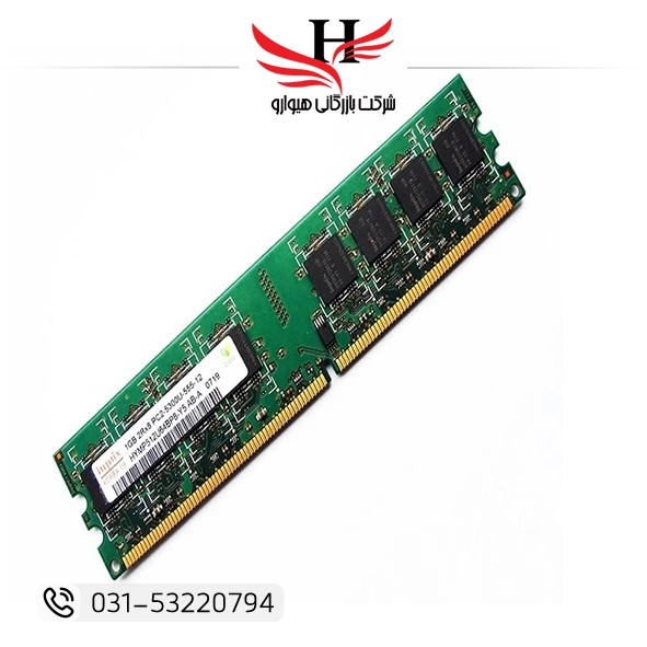 رم کامپیوتر استوک مدل M PC2 5300U ظرفیت 512MB نوع DDR2 مناسب برای سیستم‌های خانگی و اداری با عملکرد پایدار
